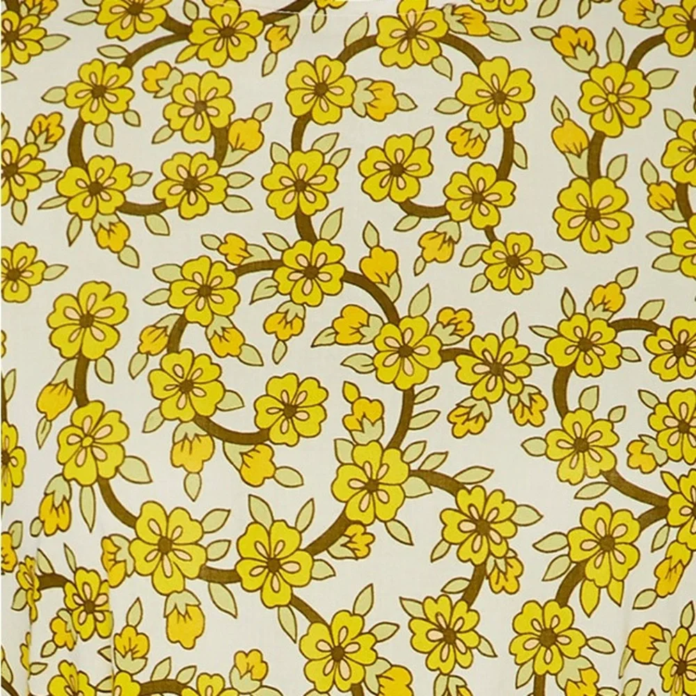 Rhode Resort Ella Yellow Floral Print Cotton Poplin Mini Dress M Boho No Belt - Picture 3 of 14